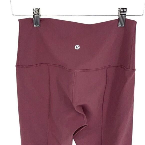 Lululemon Womens Scallop Wunder Under High-Rise Cropped Luxtreme Leggings Wine P - Picture 6 of 12
